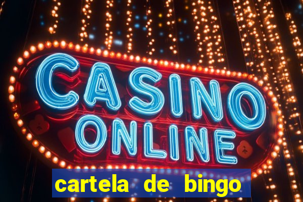 cartela de bingo pra imprimir